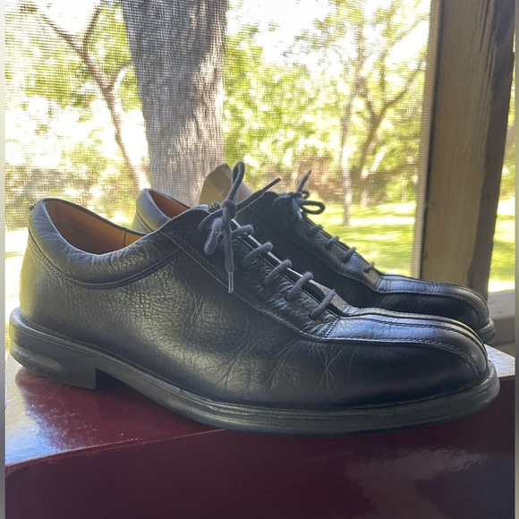 Sandro Mens brown 10 D DE Leather split square oxford comfort dress casual shoe - Picture 2 of 9